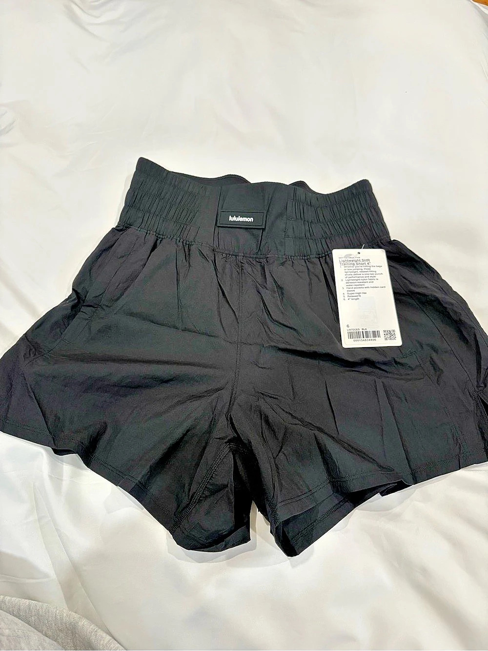 lululemon Lightweight Super-High-Rise Training Short 4" Black Medium